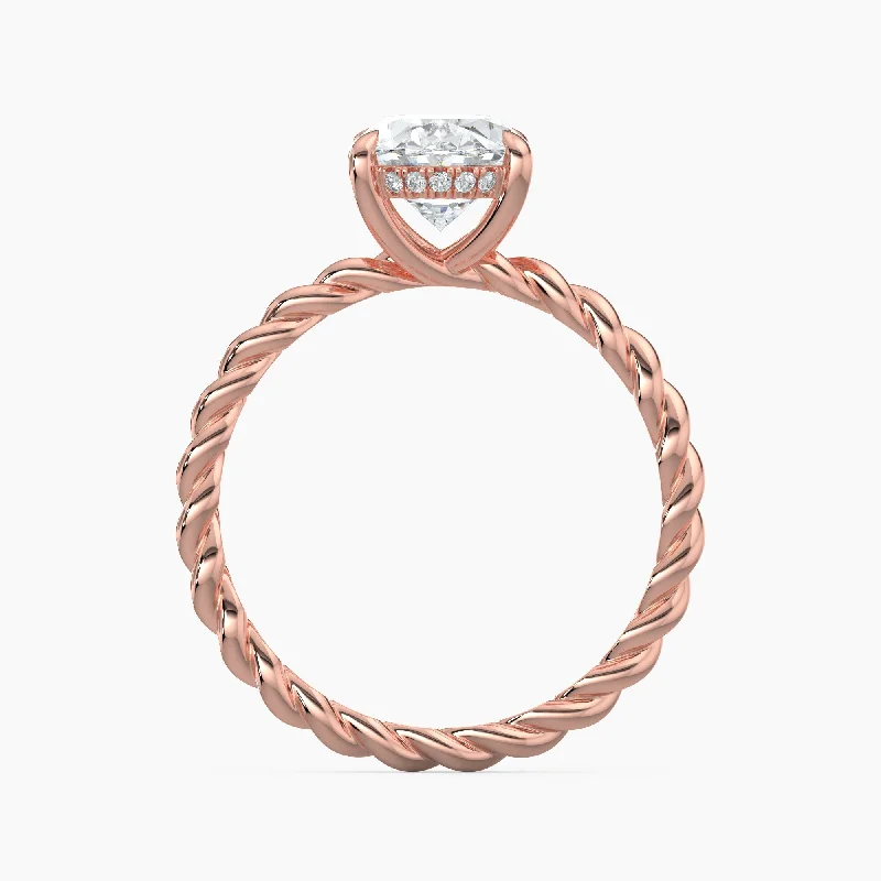 Engagement rings with vine-inspired topaz bands -Auriya 14k Gold Lab Grown Oval Diamond Twisted Hidden Halo Engagement Ring 1.00 to 5.00 ct. tw. (F-G, VS)