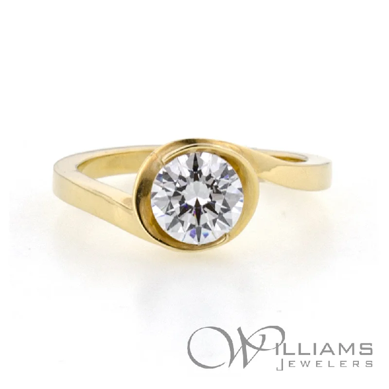 Engagement rings with classic round sapphire brilliance -Williams Elevation 14 Karat Diamond Engagement Ring