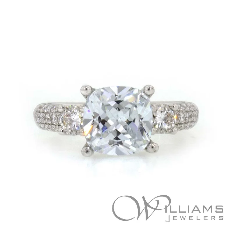 Engagement rings with sunburst aquamarine arrangements -Williams Signature 14 Karat Diamond Engagement Ring