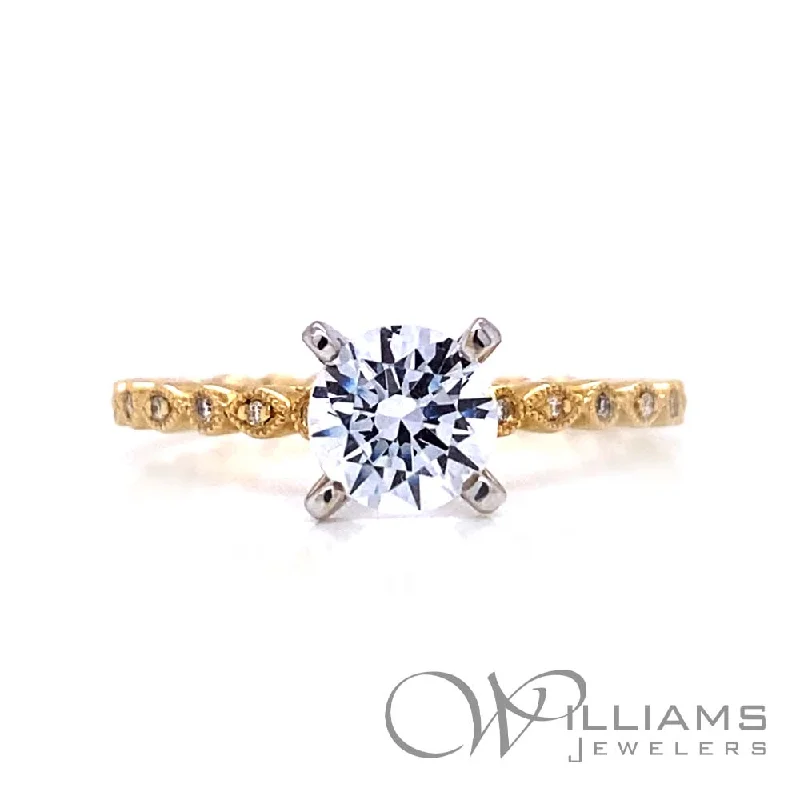 Engagement rings with vibrant smoky quartz bands -Williams Signature 14 Karat Diamond Engagement Ring