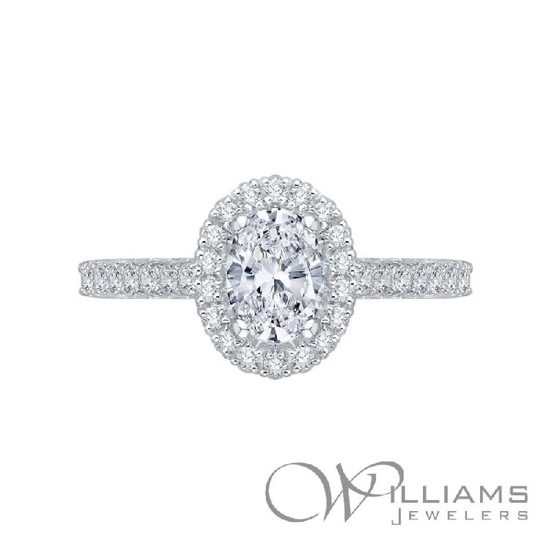 Engagement rings with split-shank topaz designs -Williams Signature 14 Karat Diamond Engagement Ring