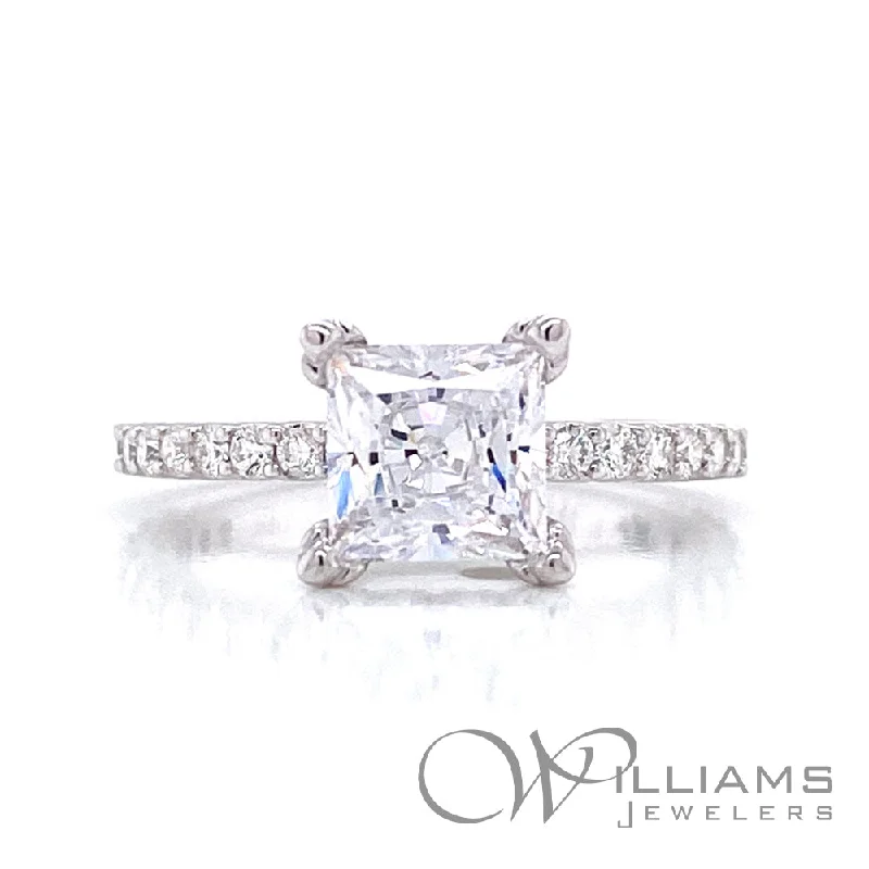 Engagement rings with spiral onyx for edge -Williams Signature 14 Karat Diamond Engagement Ring