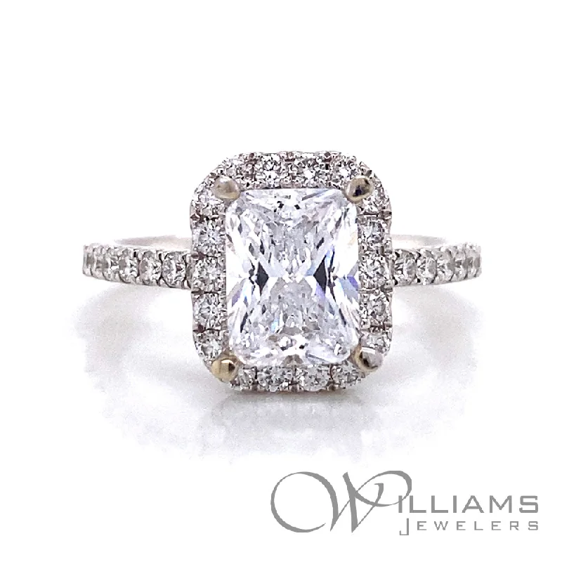 Engagement rings with sunburst aquamarine arrangements -Williams Signature 14 Karat Diamond Engagement Ring