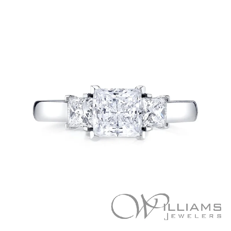 Engagement rings with engraved initials inside bands -Williams Signature 14 Karat Diamond Engagement Ring