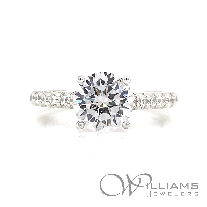 Engagement rings with marquise-cut topaz for shine -Williams Signature 14 Karat Diamond Engagement Ring