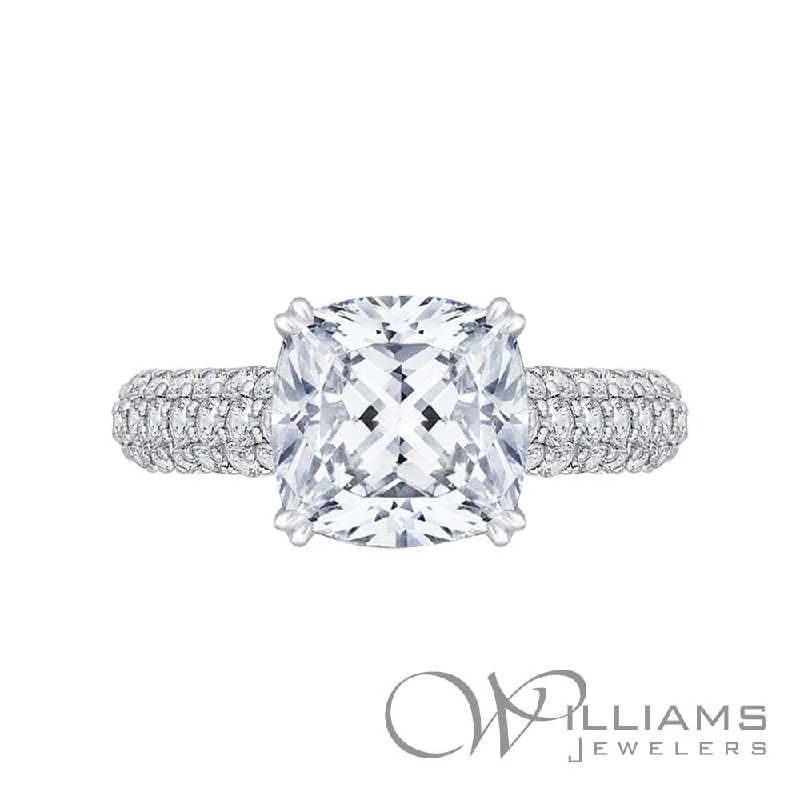 Engagement rings with floral-inspired sapphire bands -Williams Signature 18 Karat Diamond Engagement Ring