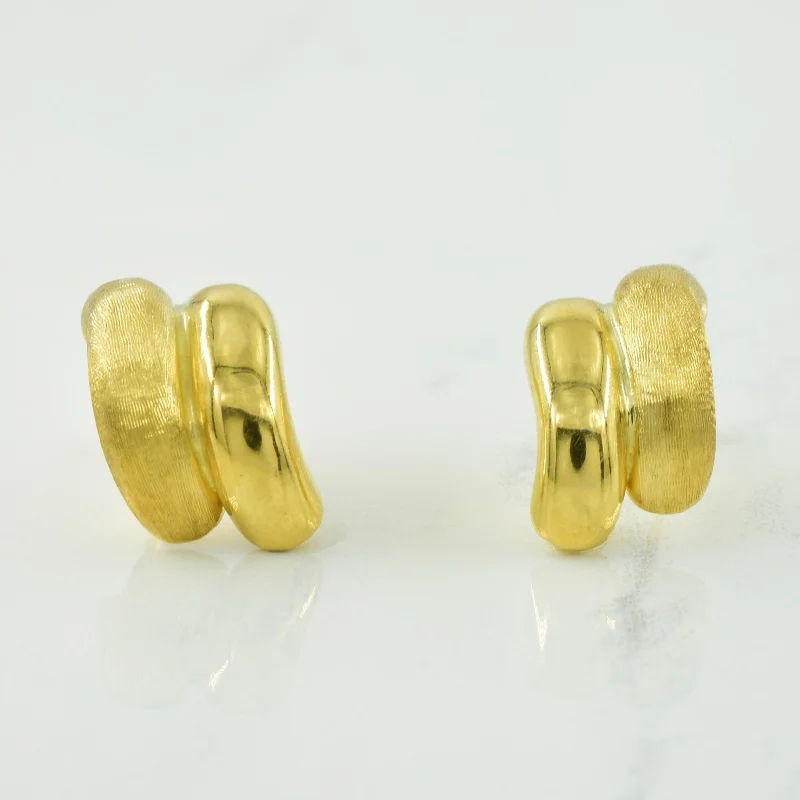 Oval Stud Earrings for Grace -14k Yellow Gold Stud Earrings |