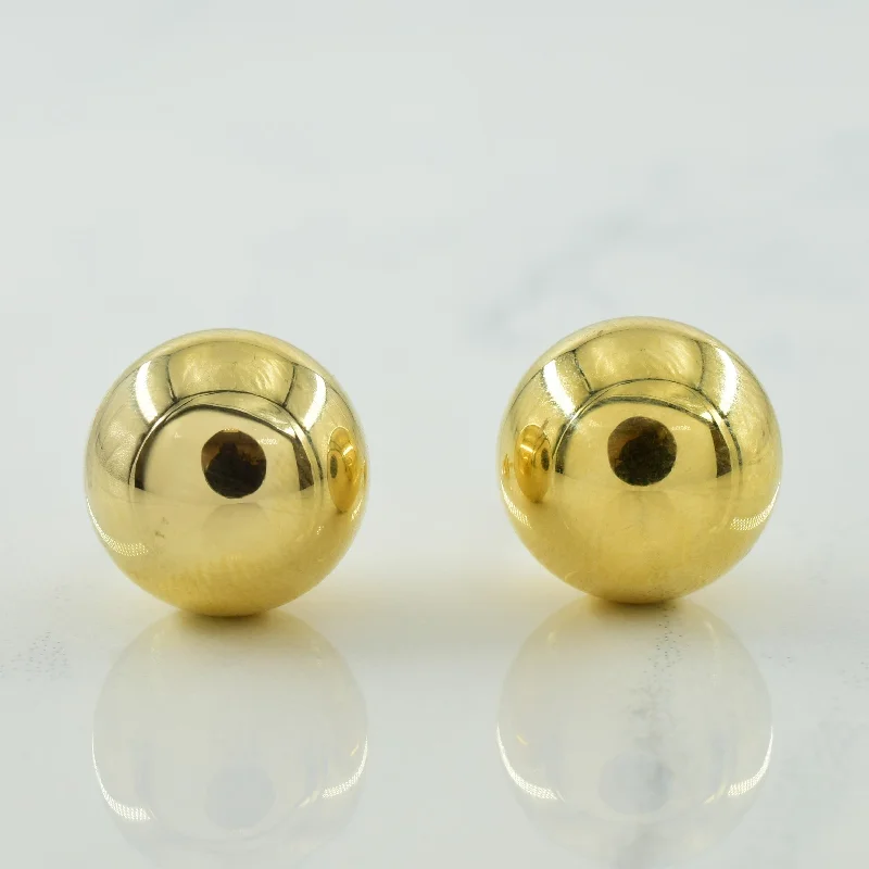 Ethnic Stud Earrings with Tribal Design -18k Yellow Gold Stud Earrings |