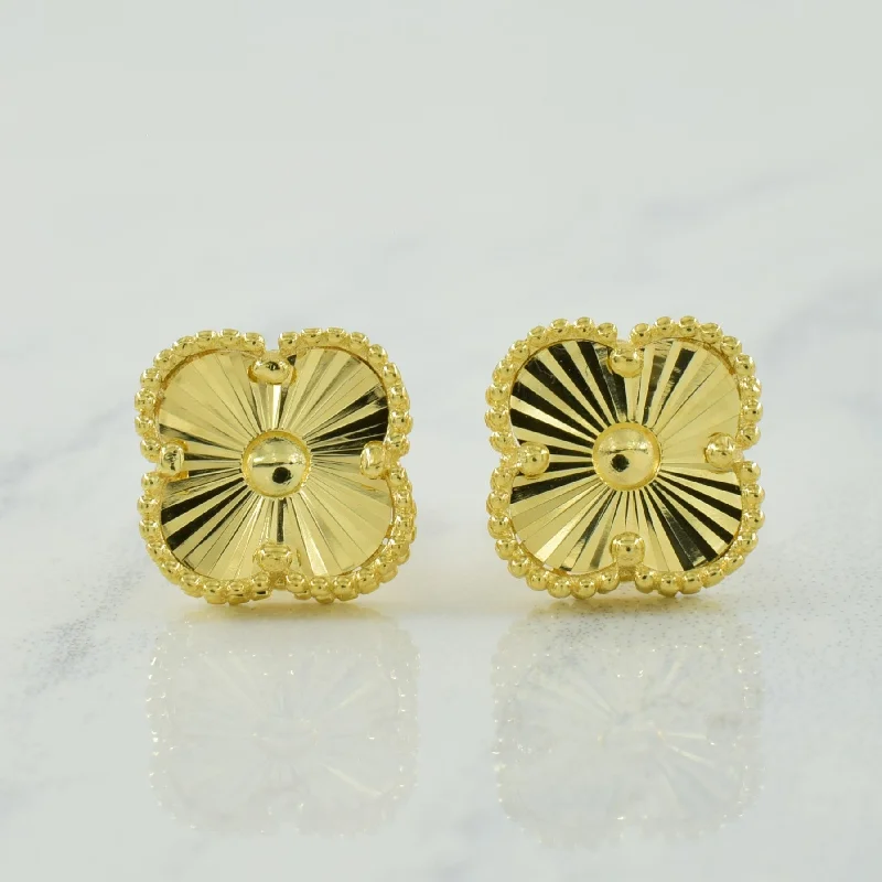 Stud Earrings for Fitness Activities -18k Yellow Gold Stud Earrings |