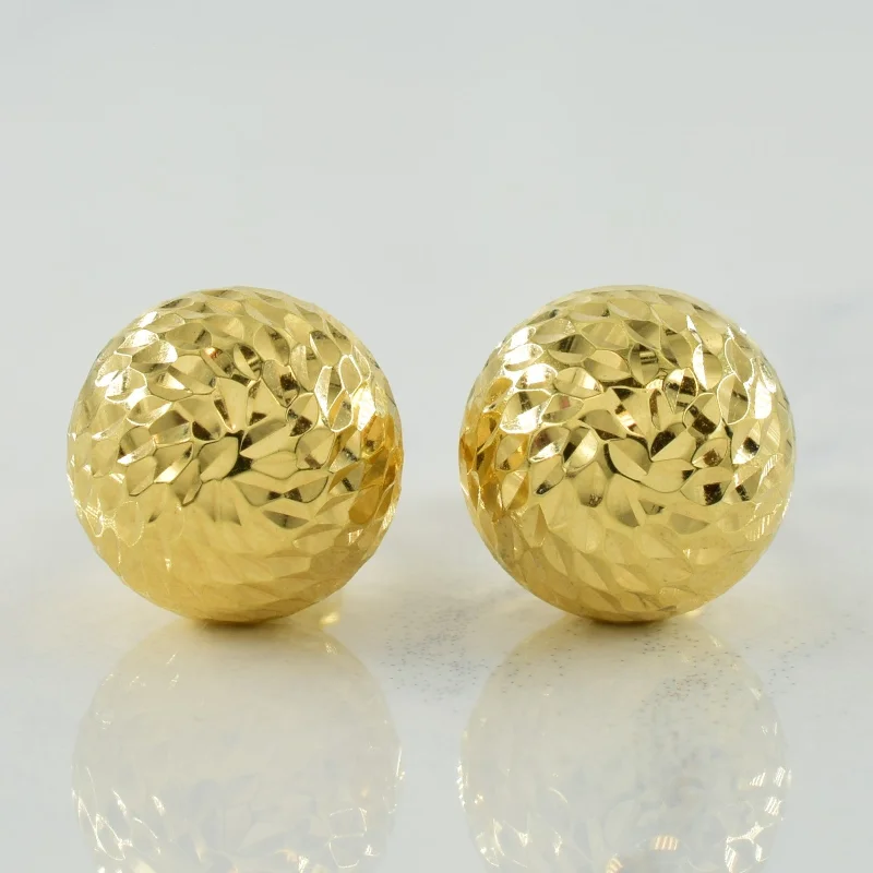 Stud Earrings with Leaf Motifs -18k Yellow Gold Stud Earrings