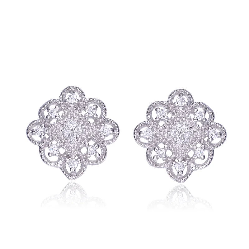 Waterproof Stud Earrings for Outdoor -Juliette Floral Stud Earrings