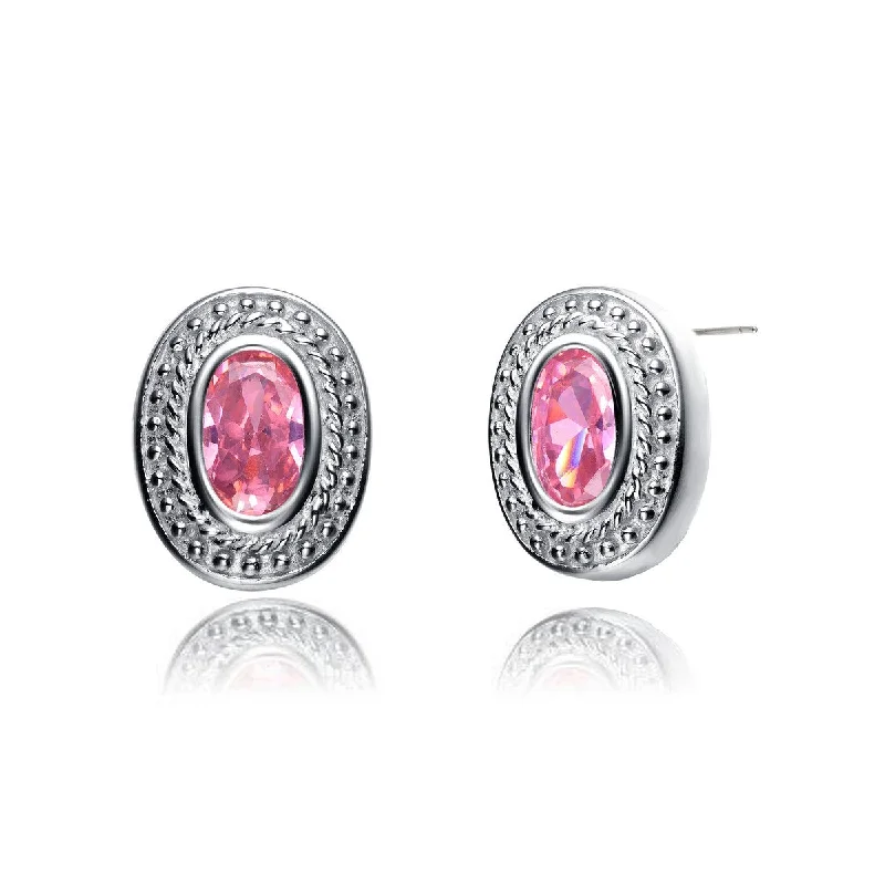 Nickel Free Stud Earrings for Safety -Raquelle Pink Power Stud Earrings