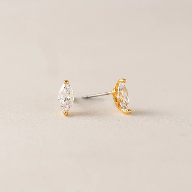 Stud Earrings with Knot Designs -Alpha Marquise Stud Earrings