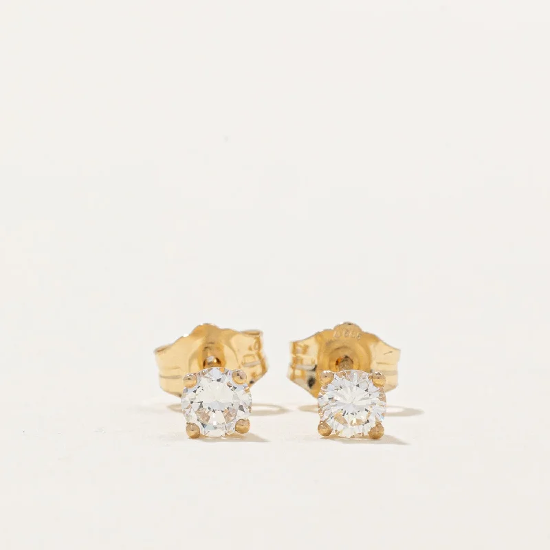 Animal Print Stud Earrings for Fun -'100 Ways' 14k Diamond Stud Earrings | 0.32ctw VS1 G |