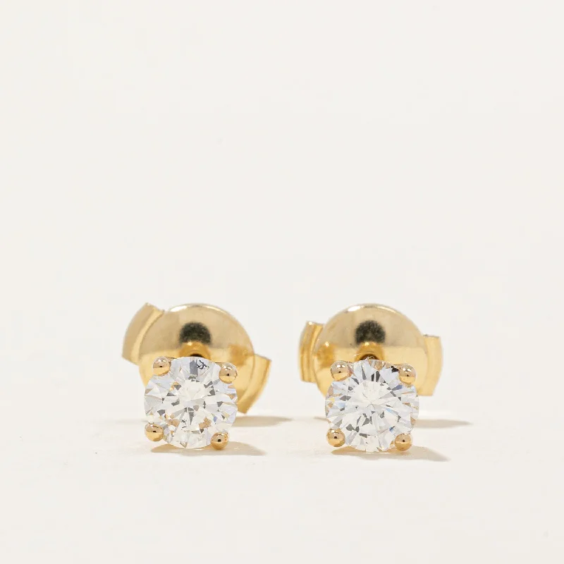 Square Stud Earrings for Modern -'100 Ways' GIA Certified Diamond Stud Earrings  | 0.70ctw SI2 G |