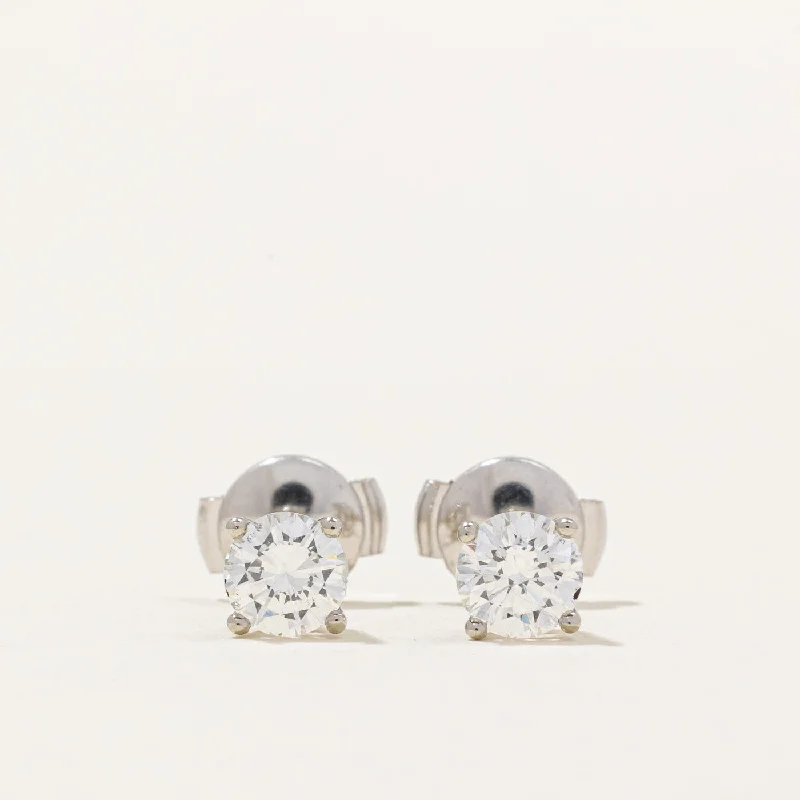 Diamond Stud Earrings for Luxury -'100 Ways' GIA Certified Diamond Stud Earrings | 0.71ctw I1 H/I |