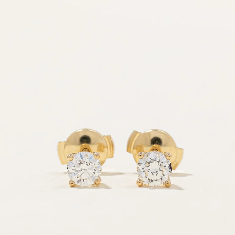 Geometric Stud Earrings for Trend -'100 Ways' GIA Certified Diamond Stud Earrings | 0.71ctw VS1/VS2 F/G |