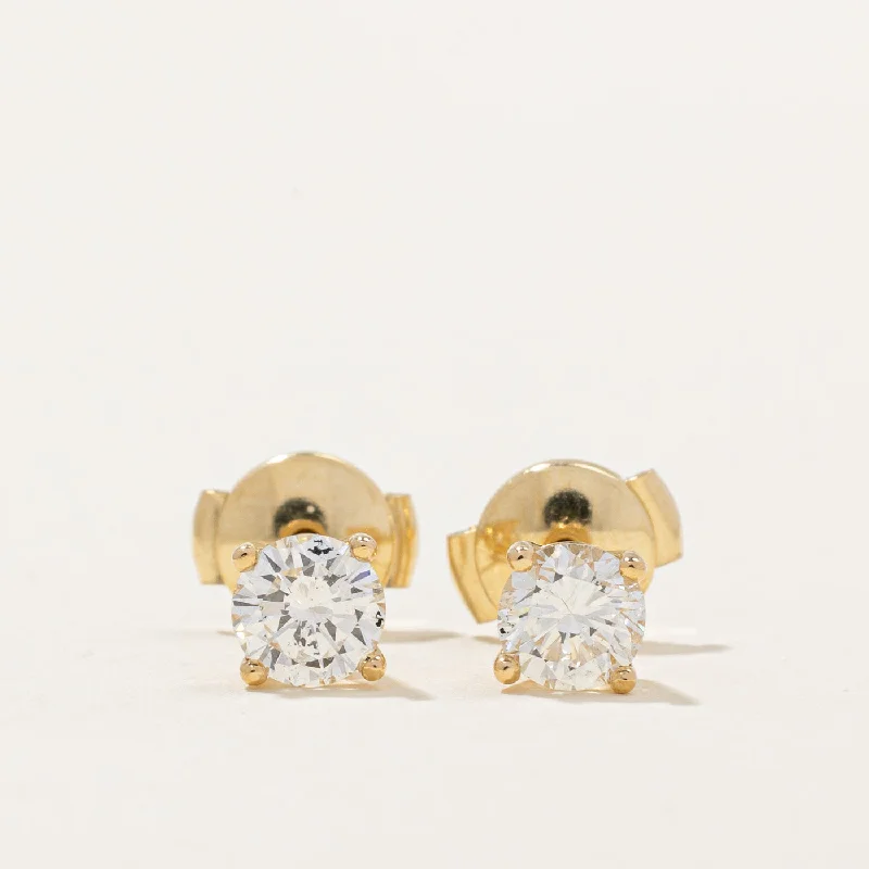 Small Stud Earrings for Delicate -'100 Ways' GIA Certified Diamond Stud Earrings | 0.83ctw SI1 G/H |