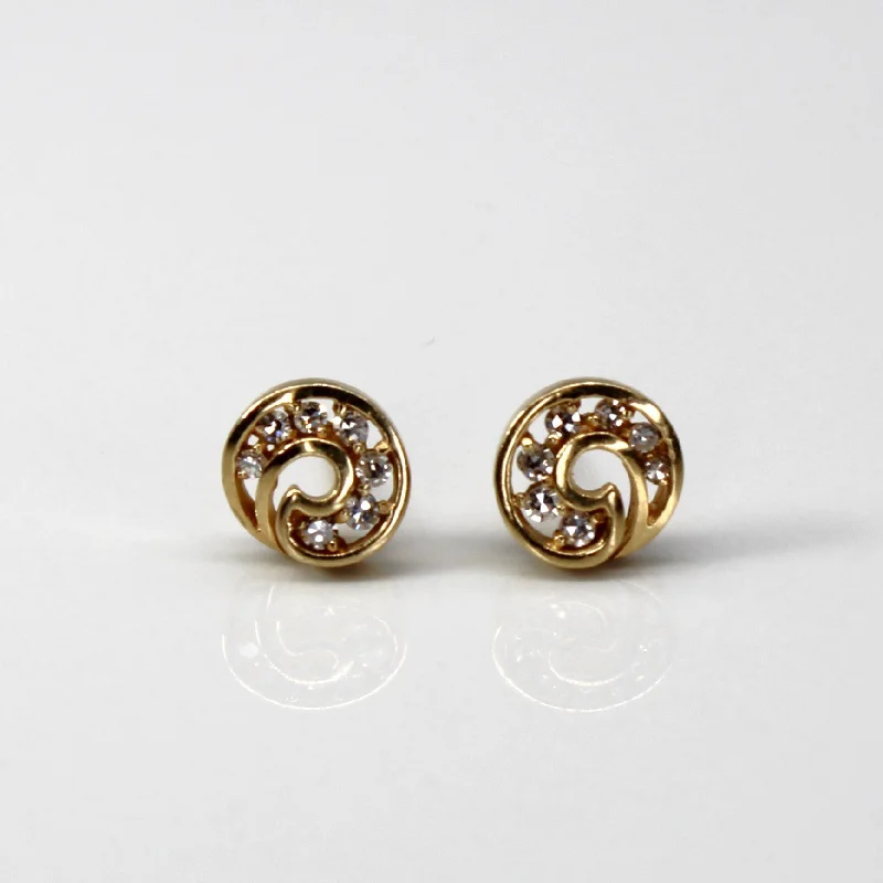 Waterproof Stud Earrings for Outdoor -Channel Diamond Stud Earrings | 0.17ctw |