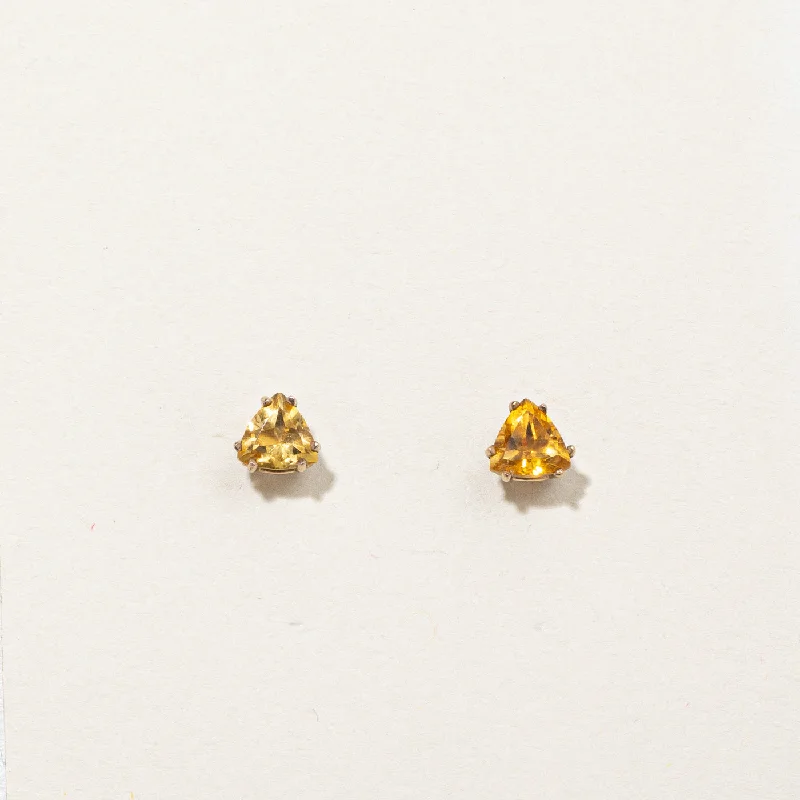 Clip On Stud Earrings for Non Pierced -Citrine Stud Earrings | 1.20ctw |