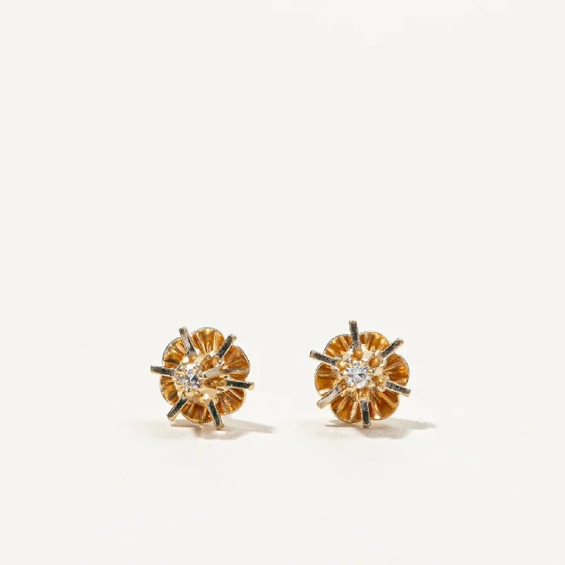 Stud Earrings for Prom Night -Claw Set Diamond Stud Earrings | 0.04ctw |