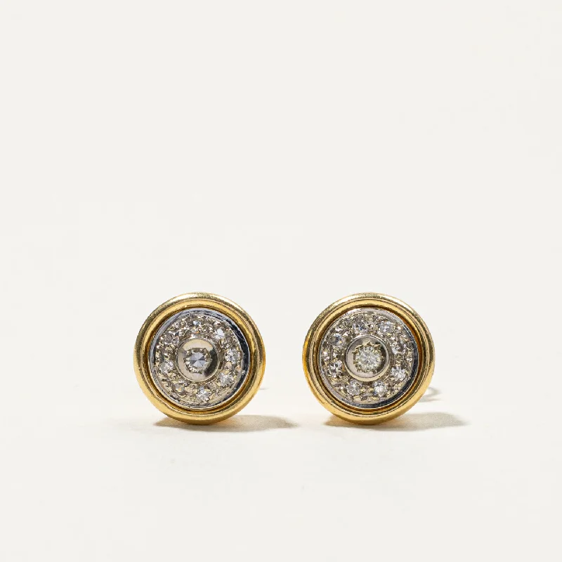 Stud Earrings for Casual Outfit -Cluster Diamond Stud Earrings | 0.22ctw |