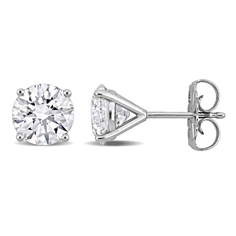 Stud Earrings for Office Wear -Created Forever 3ct TW Lab-Grown Diamond Martini-Style Stud Earrings in 14K White Gold