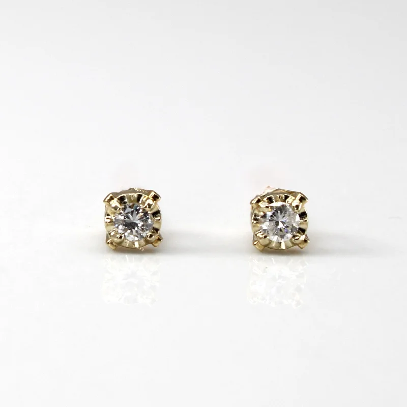 Gold Stud Earrings for Women -Diamond Stud Earrings | 0.12ctw |