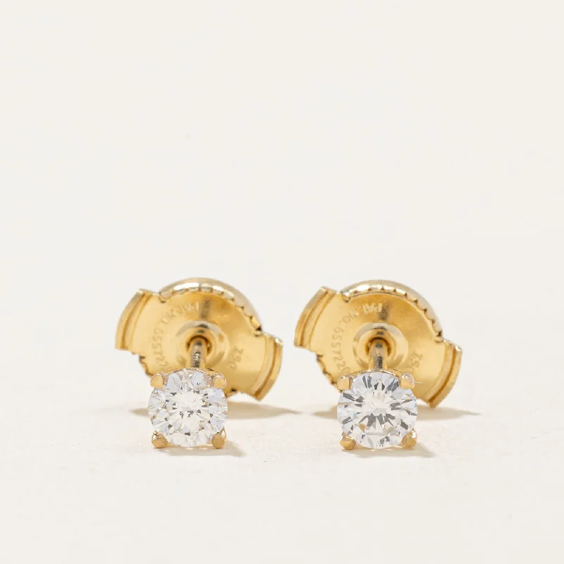 Clip On Stud Earrings for Non Pierced -'100 Ways' Diamond Stud Earrings With Eagle Claws and Guardian Backs| 0.28ctw |