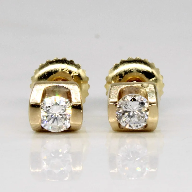 Stud Earrings for School Uniform -Diamond Stud Earrings | 0.30ctw |