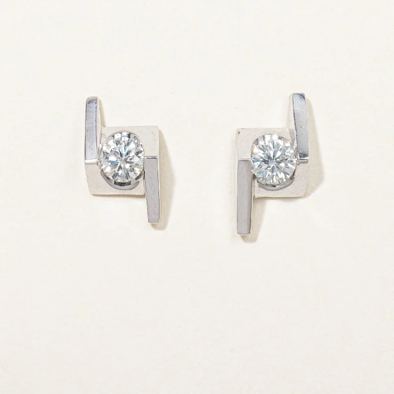 Stud Earrings with Abstract Designs -Diamond Stud Earrings | 0.32ctw |