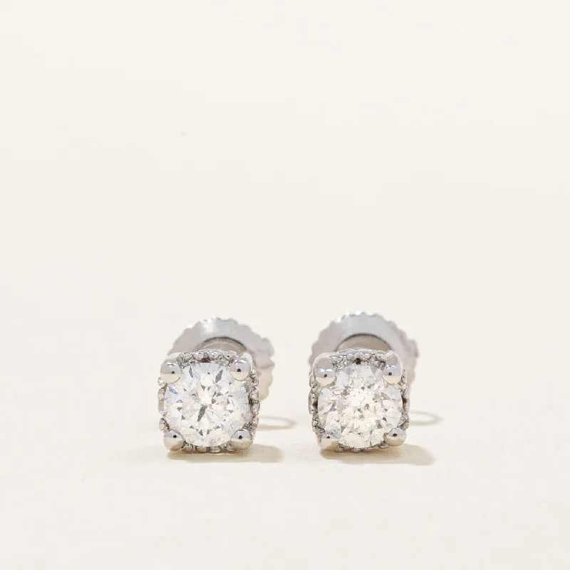 Lead Free Stud Earrings for Health -Diamond Stud Earrings | 0.38ctw SI2-I1 I/J |