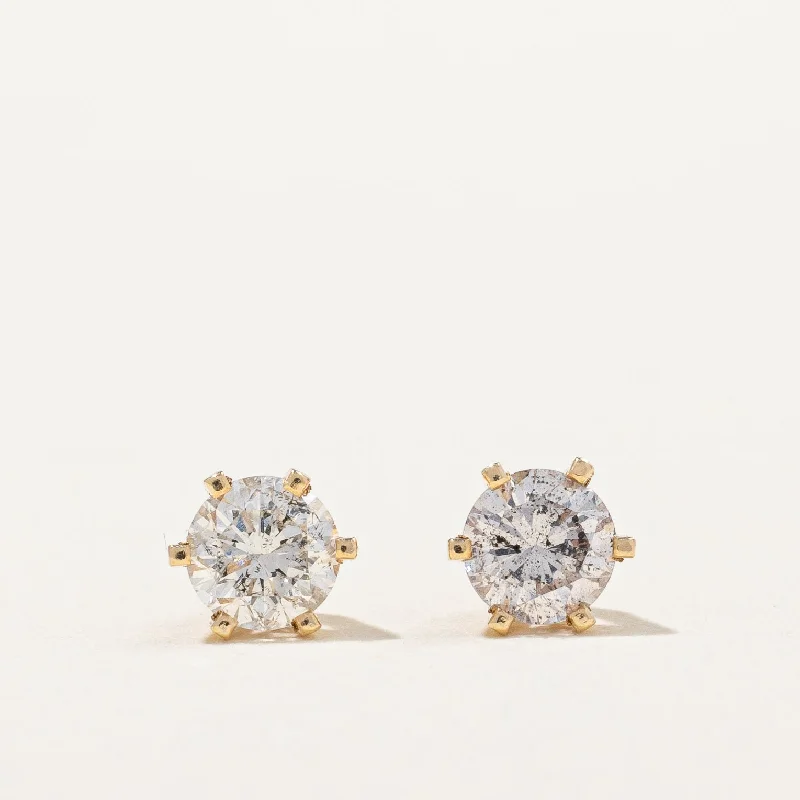 Large Stud Earrings for Statement -Diamond Stud Earrings | 0.52ctw |