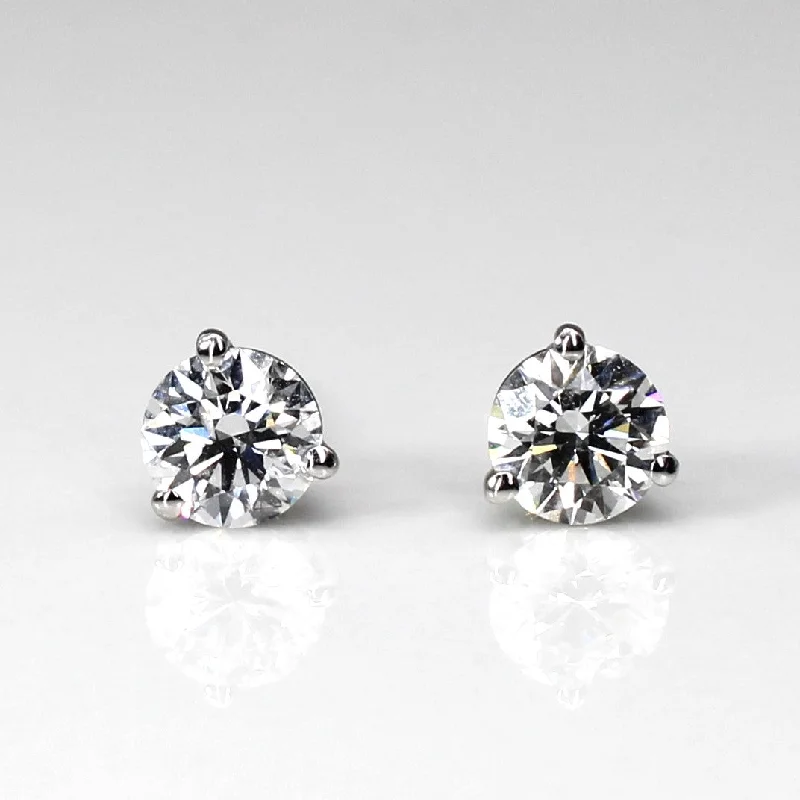 Stud Earrings with Debossed Designs -Diamond Stud Earrings | 1.10ctw SI2/I1 H/I |