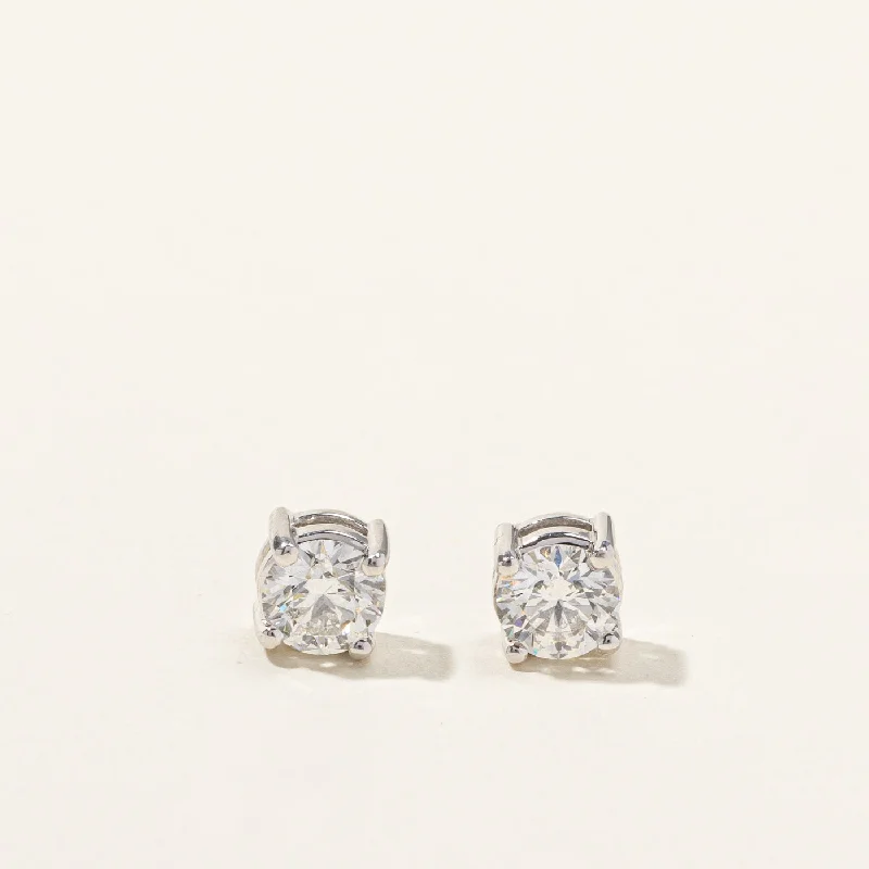 Stud Earrings with Rhinestones -Diamond Stud Earrings | 1.40ctw SI1/SI2 H/I |