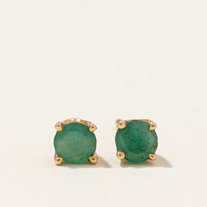 Stud Earrings for Fitness Activities -Emerald Stud Earrings | 0.30ctw |