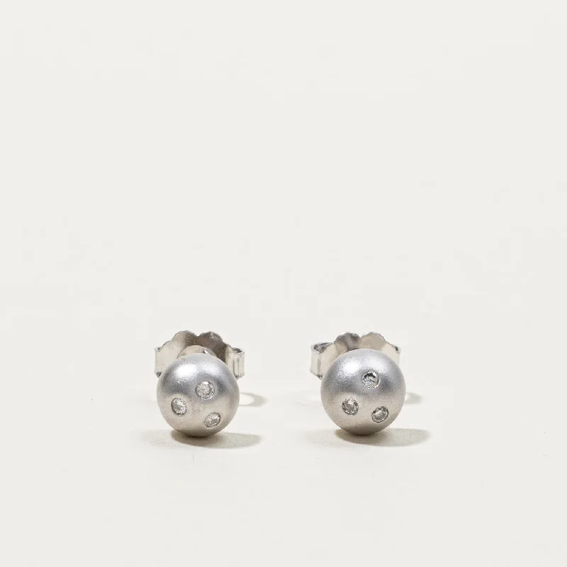 Stud Earrings for Valentine's Day -Flush Set Diamond Stud Earrings | 0.04ctw |