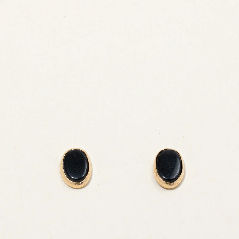 Magnetic Closure Stud Earrings for Easy -Onyx Stud Earrings | 0.88ctw |