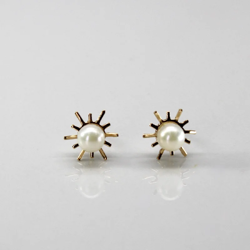 Detachable Stud Earrings with Charms -Pearl Stud Earrings