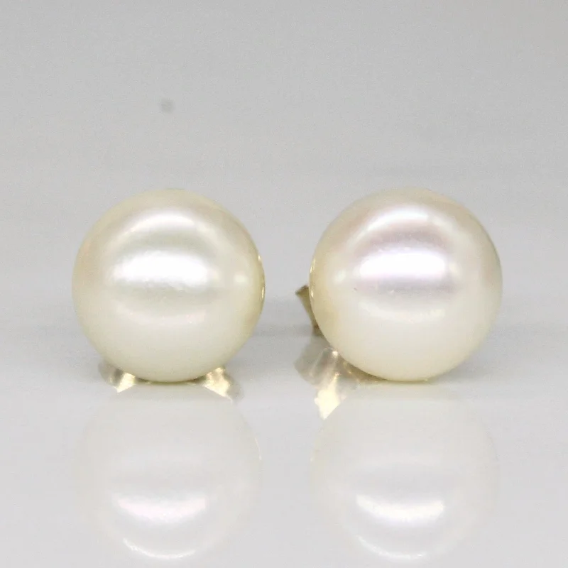 Clip On Stud Earrings for Non Pierced -Pearl Stud Earrings