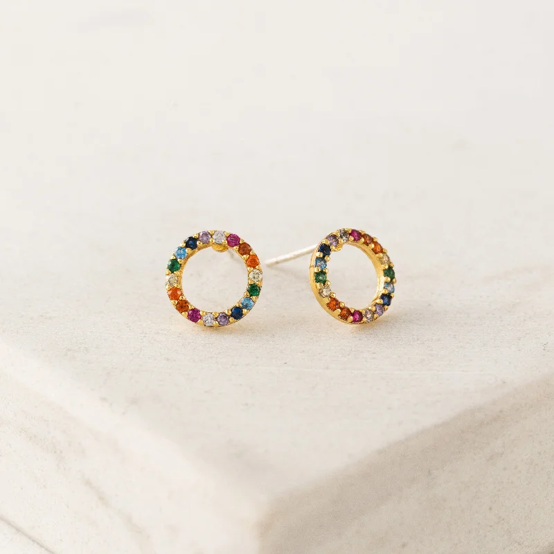 Stud Earrings for Wellness Routine -Riot Halo Stud Earrings