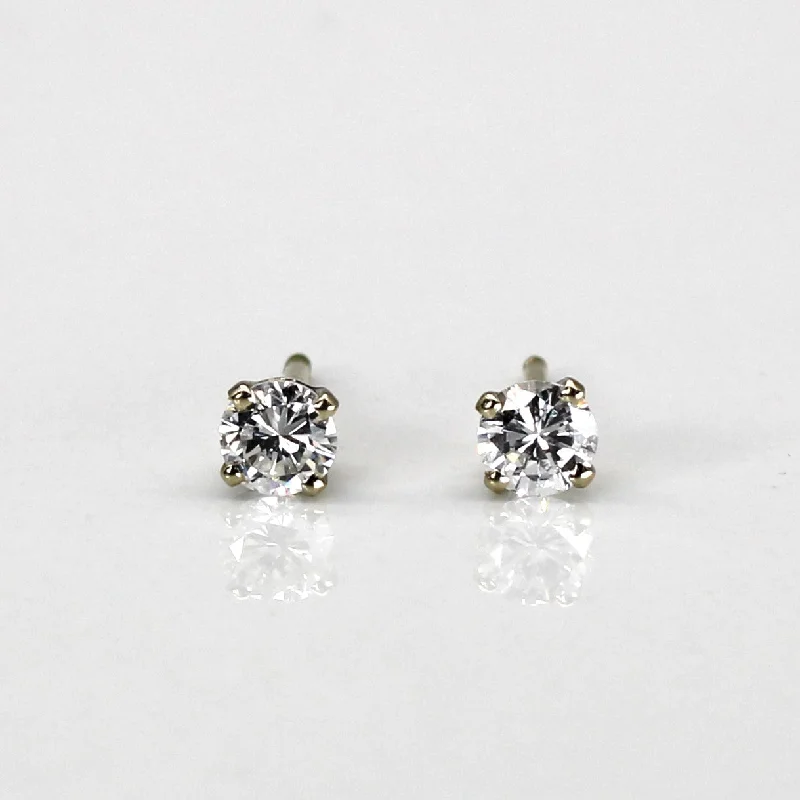 Gemstone Stud Earrings for Color -Prong Set Diamond Stud Earrings | 0.36ctw |