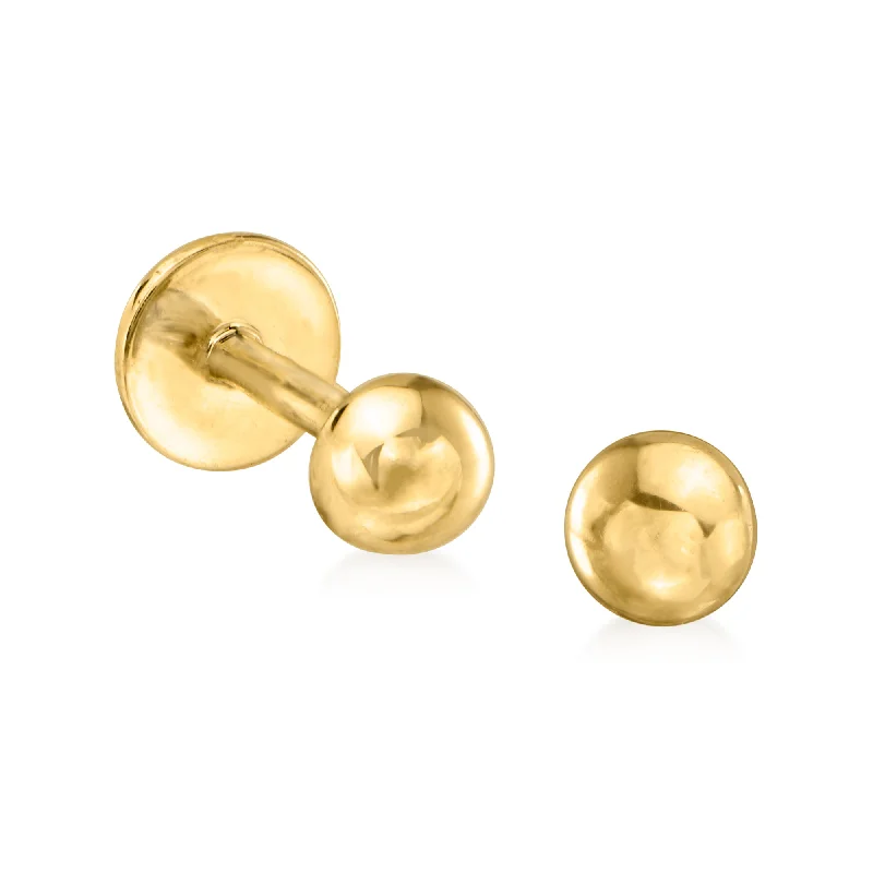 Stud Earrings for Shopping Trip -RS Pure by Ross-Simons 14kt Yellow Gold Ball Stud Earrings