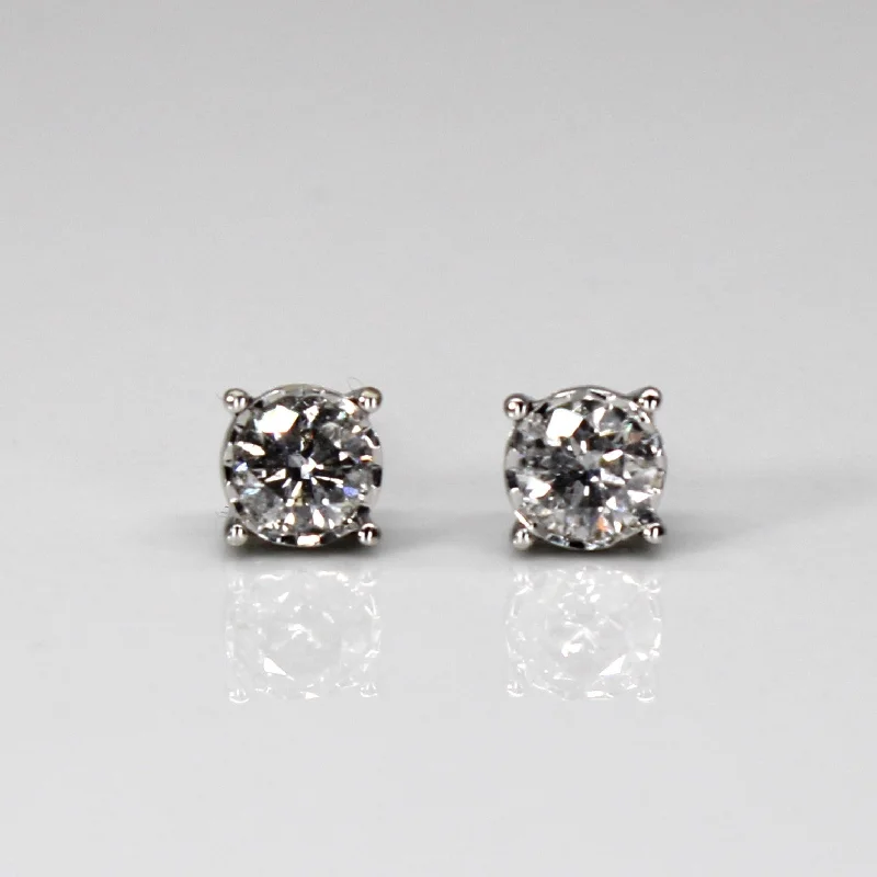 Oval Stud Earrings for Grace -Solitaire Diamond Stud Earrings | 0.70ctw |