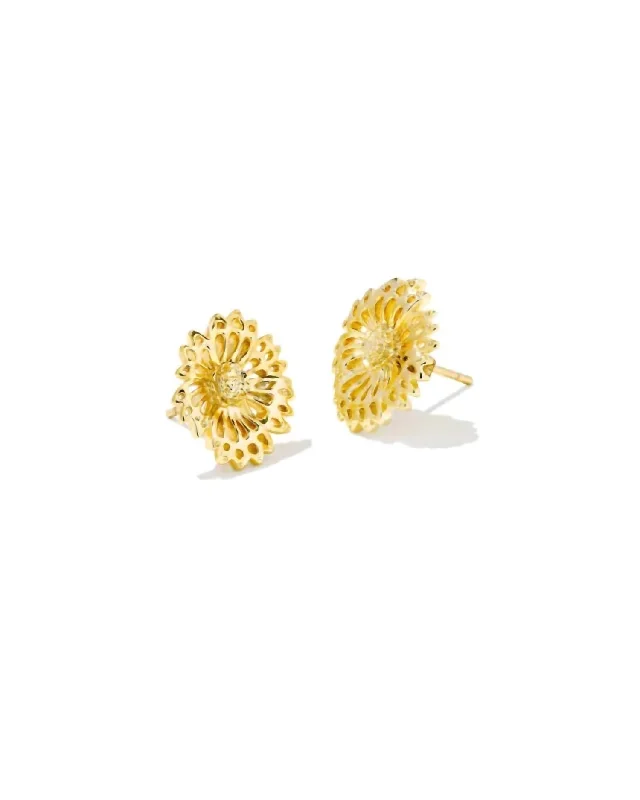 Punk Stud Earrings with Spikes -Women's Brielle Stud Earrings In Gold