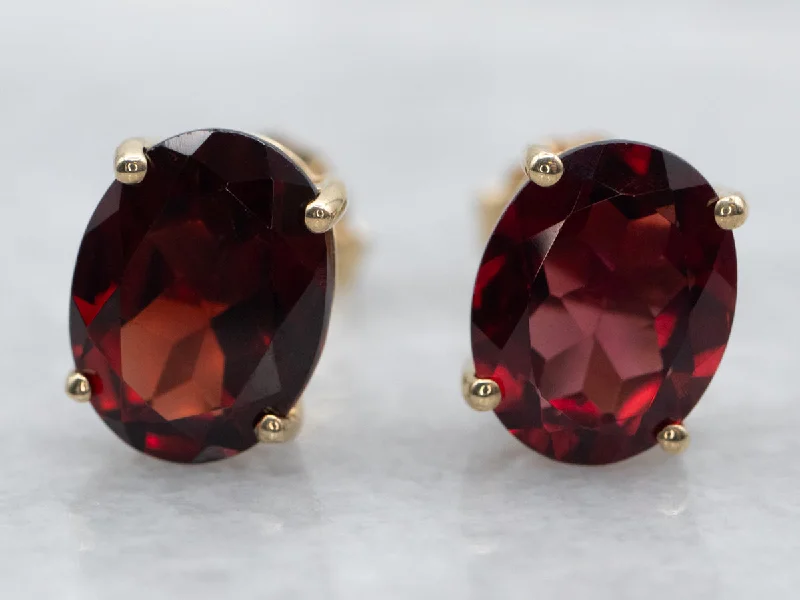 Stud Earrings for Bridesmaids Look -Garnet Stud Earrings