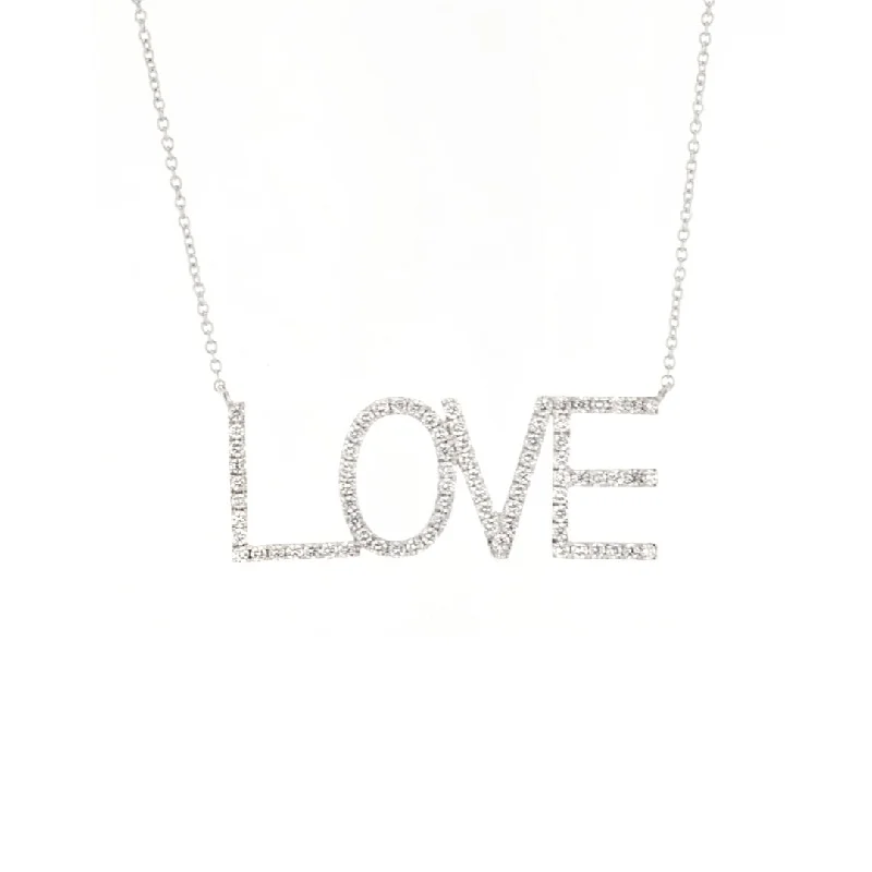 Necklaces and pendants with abstract shapes for a modern, creative appearance-0.58 ctw Diamond Love Necklace