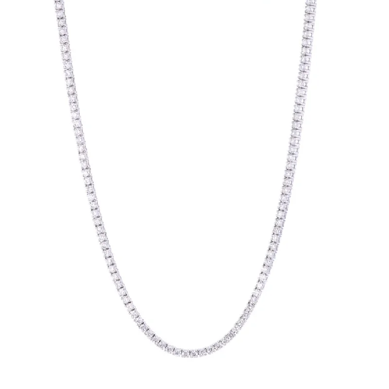 Beautiful necklaces and pendants with layered chains for a fashionable, chic look-11.06 ctw Diamond Eternity Necklace