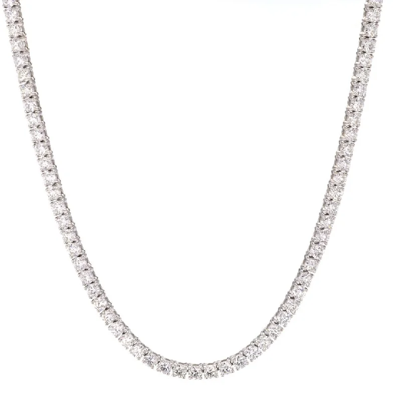 Necklaces and pendants with lock and key designs for a symbolic gesture-12.46 ctw Diamond Eternity Necklace