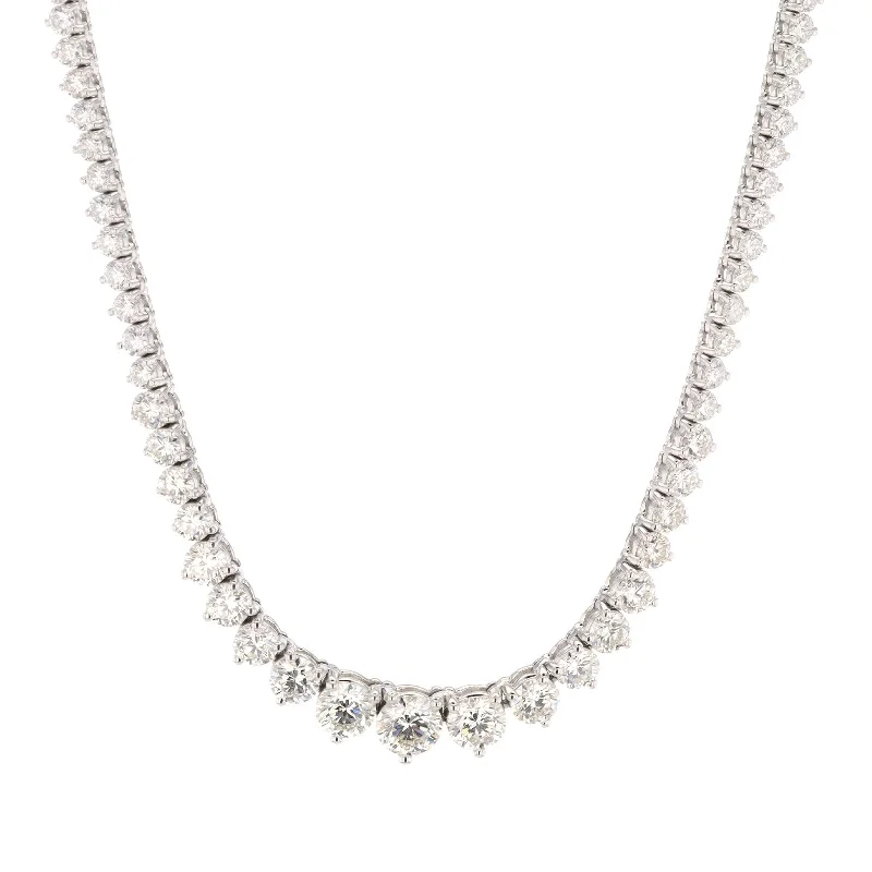 Necklaces and pendants with clear quartz for a pure and radiant look-13.55 ctw Diamond Eternity Necklace